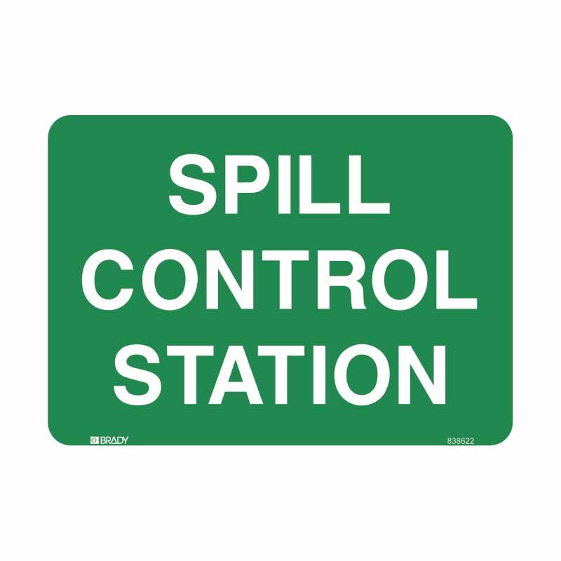Sign (Emergency) Spill Control Station P 450x300
