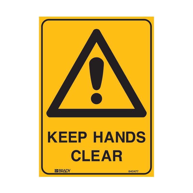 Sign (Warning) Keep Hands Clear M 225x300
