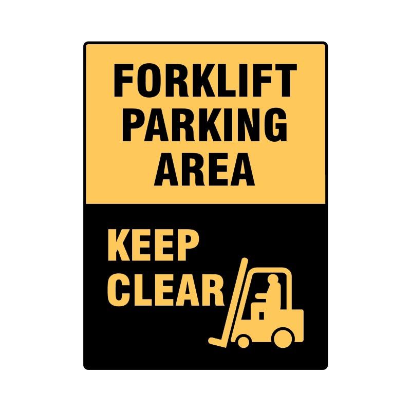 Sign (Warning) Forklift Parking Area M 225x300
