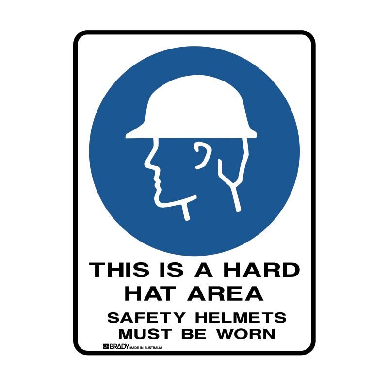 Sign (Mandatory) This Is A HARD HAT Area Fl 450x600