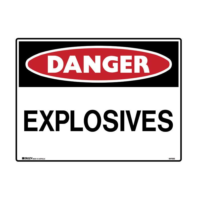 Sign Danger Explosives C1 refm 600x450