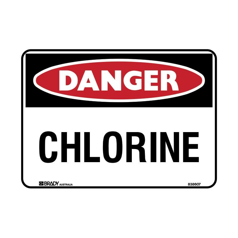Sign Danger Chlorine M 300x225