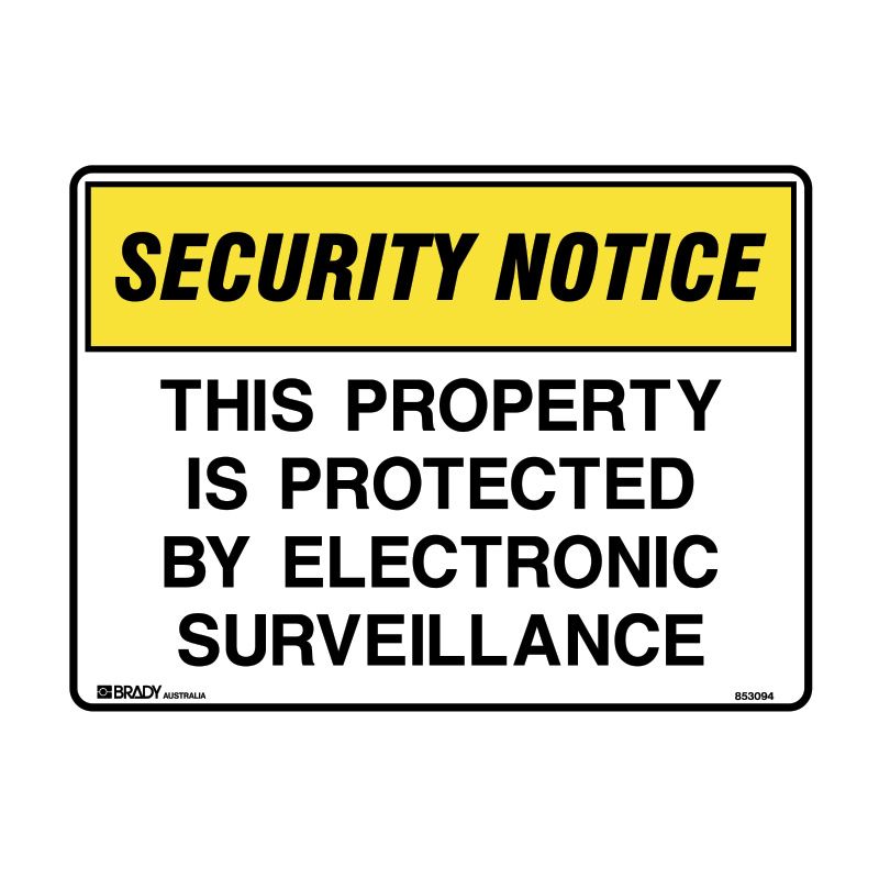 Sign (Security) This Property Is Protected by Electronic Surveillance P 450x300