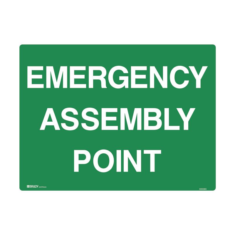 Sign Emergency Assembly Point M 600x450