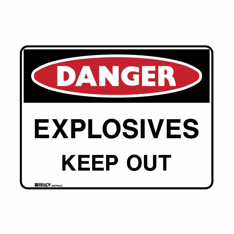 Sign Danger Explosives Keep Out M 300x225