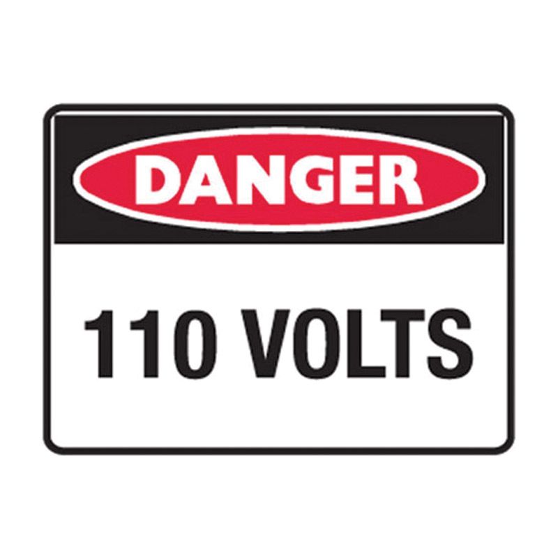 Sign Danger 110 Volts M 300x225