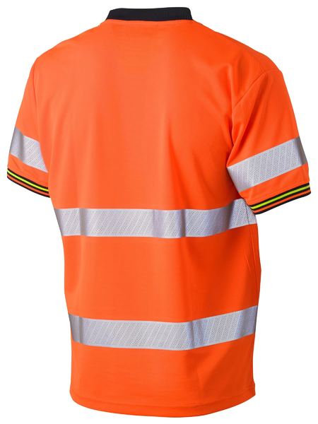 Tshirt Bisley Hi Vis Taped Poly Mesh 140g Orange L