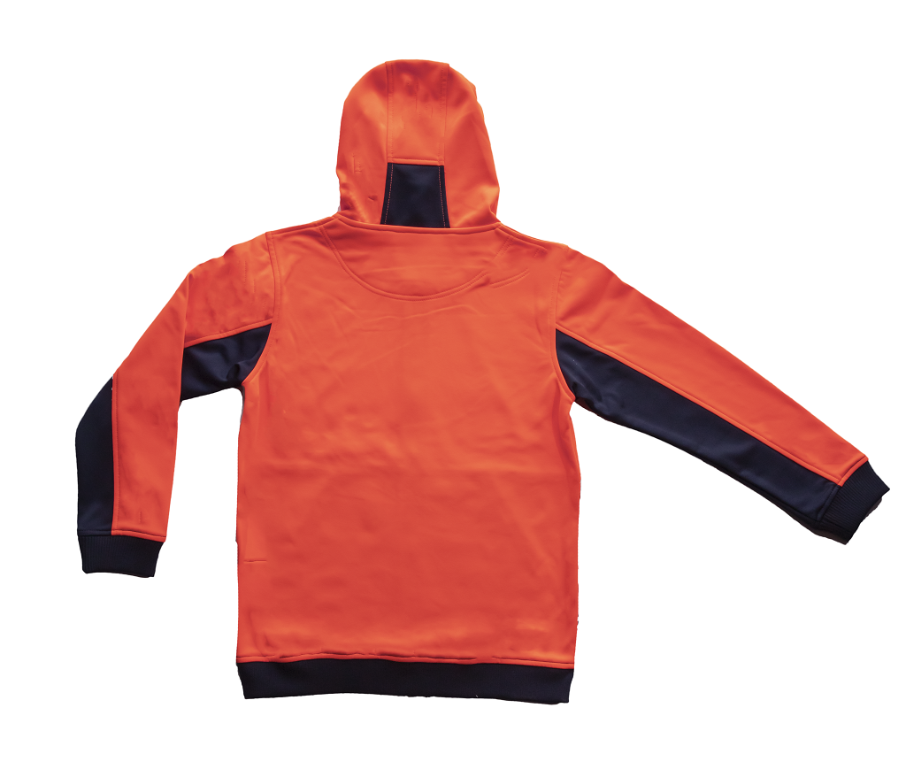 WorkCraft Kids Orange/Navy Ascent Full Zip Hoodie Fleece 320g 04