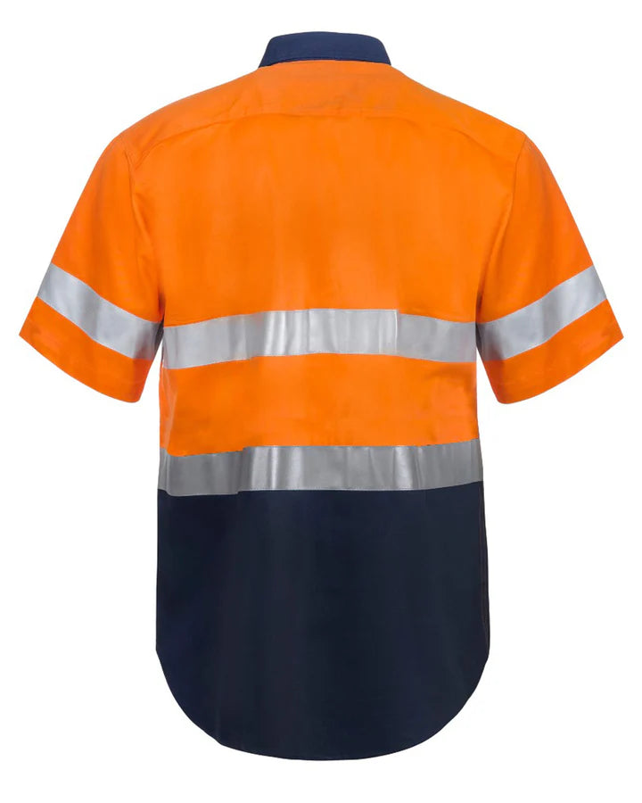 *** CLEARANCE *** WorkCraft Mens Taped Drill Shirt SS 190g WS4001