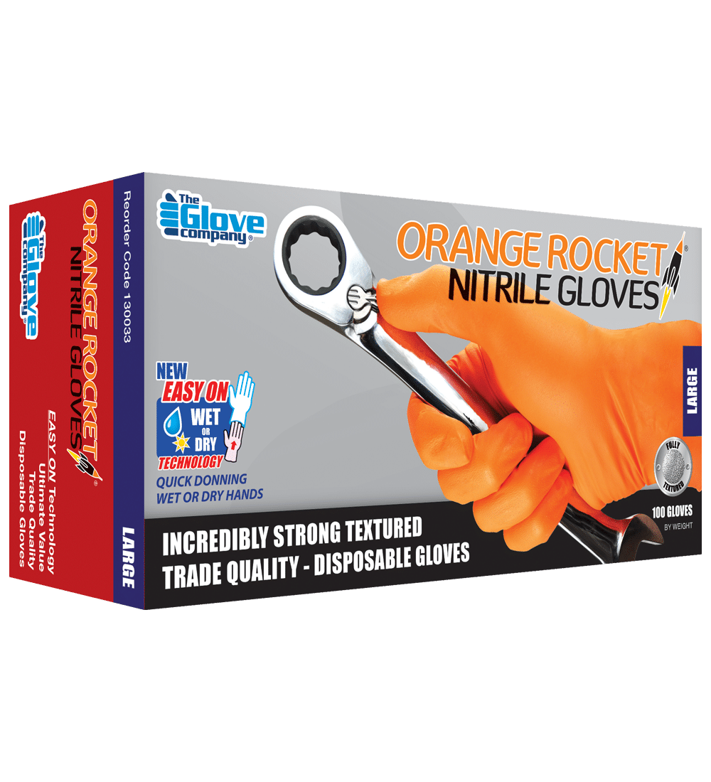 Orange Rocket Gloves - 100pk