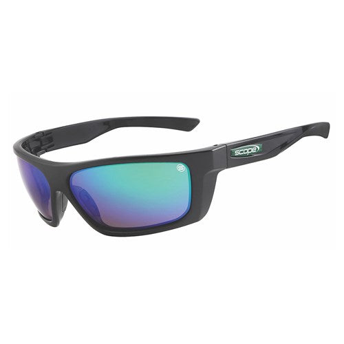 Flash Jet Black Gloss Frame Jade Mirror Lens