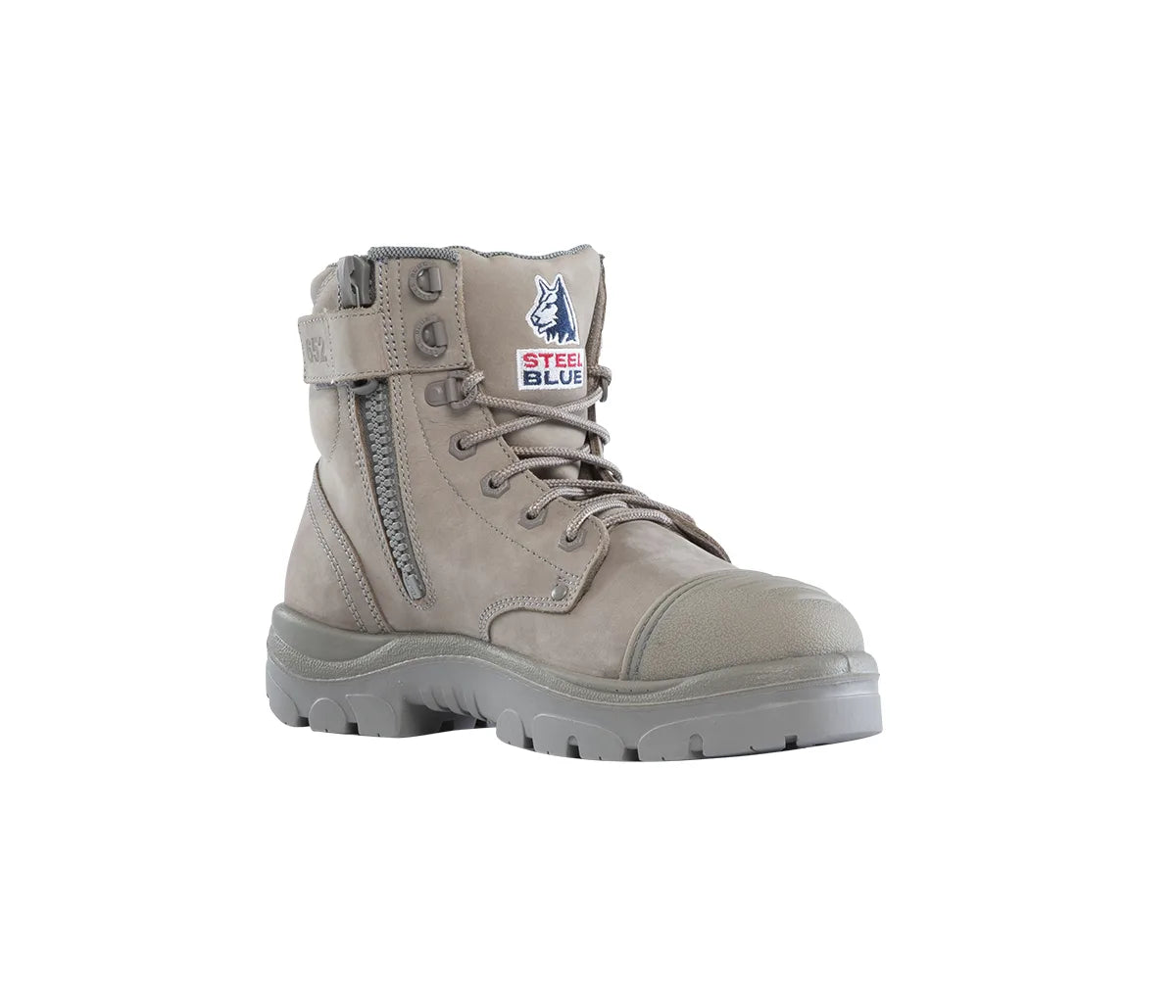 Steel Blue Mens Argyle Zip Boots Steel Bump TPU