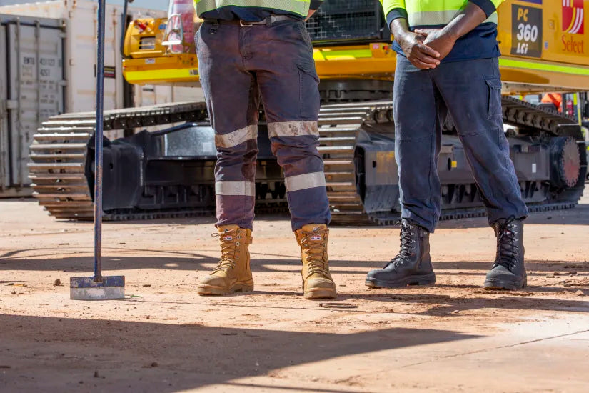 Steel Blue Mens Portland Zipped Lace up Boots Steel Nitrile scuff