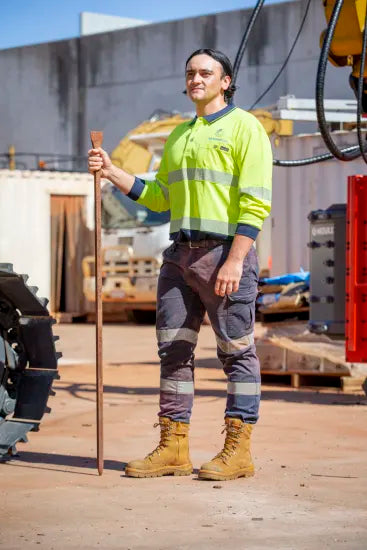 Steel Blue Mens Portland Zipped Lace up Boots Steel Nitrile scuff