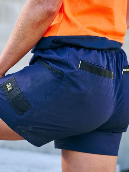 Shorts Bisley Womens F&amp;M 4-Way Stretch Elastic Waist BSHL1331