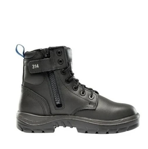 Steel Blue Mens Argyle EH Zip Caustic Boots Steel Nitrile 822314