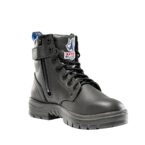 Steel Blue Mens Argyle EH Zip Caustic Boots Steel Nitrile 822314