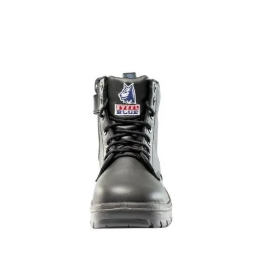 Steel Blue Mens Argyle EH Zip Caustic Boots Steel Nitrile 822314