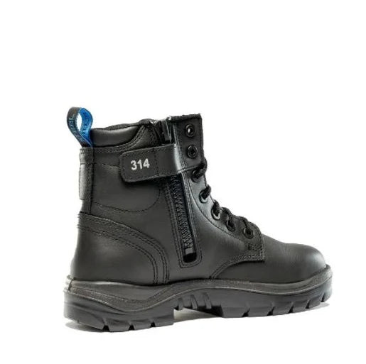 Steel Blue Mens Argyle EH Zip Caustic Boots Steel Nitrile 822314