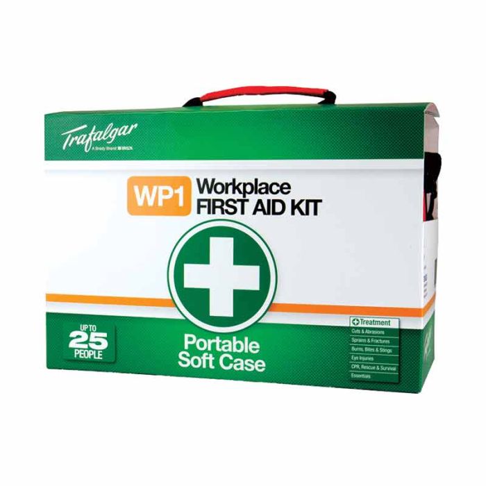 Trafalgar WP1 Portable Softcase First Aid Kit Low Risk 1-50/High Risk 1-25