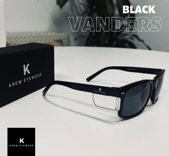 Krew Eyewear Vanders Black Polarised Safety Glasses