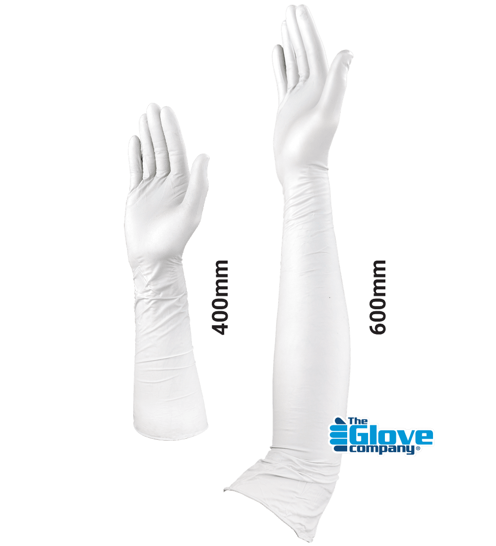 TGC Grey Nitrile Gloves 400mm - 40pk