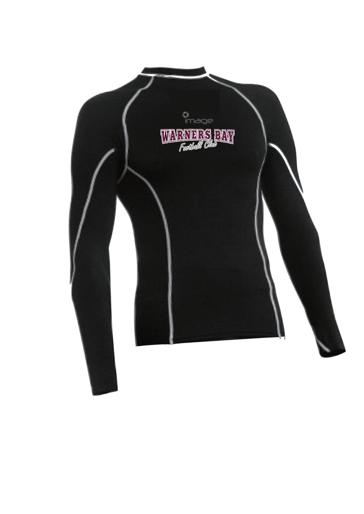 Warners Bay FC Compression Top - Ladies/Juniors Long Sleeve