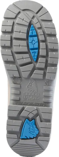 Steel Blue Mens Parkes Zip Boots Steel Bump TPU