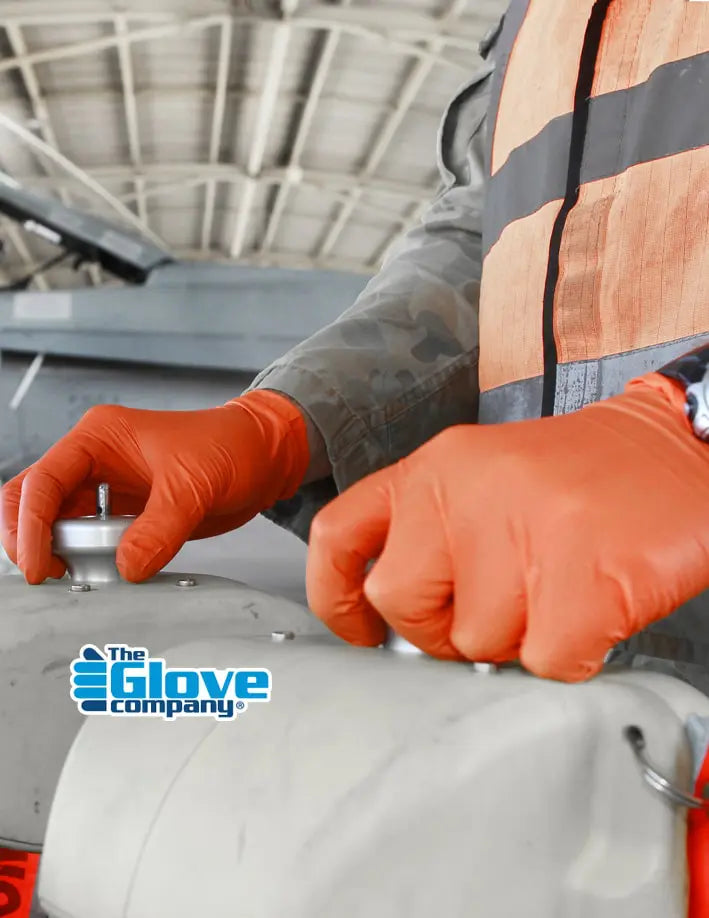 TGC Orange Nitrile Gloves - 100 pk