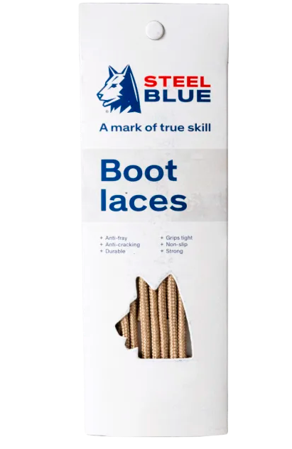 Steel Blue Nylon Boot Laces