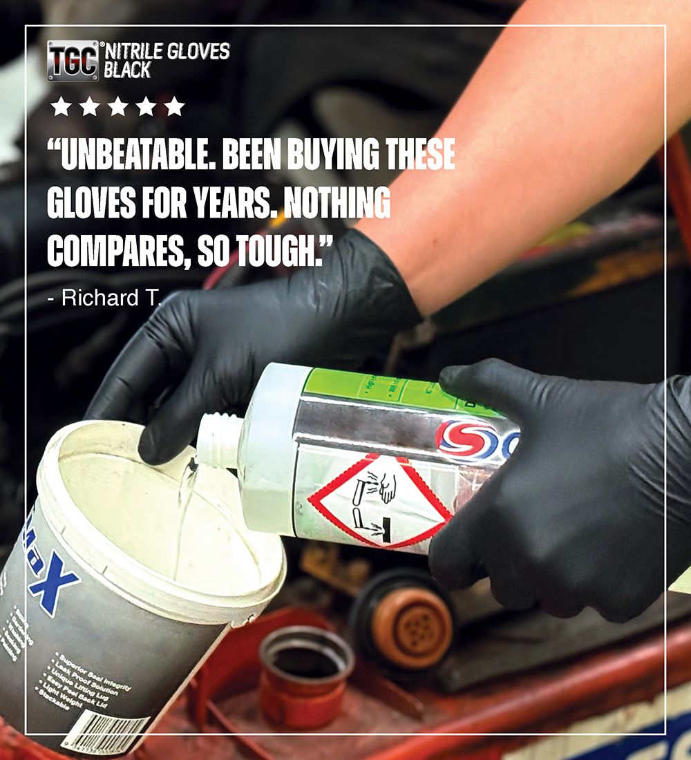 TGC Black Nitrile Gloves - 100pk