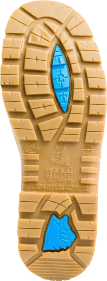 Steel Blue Mens Portland Zipped Lace up Boots Steel Nitrile scuff