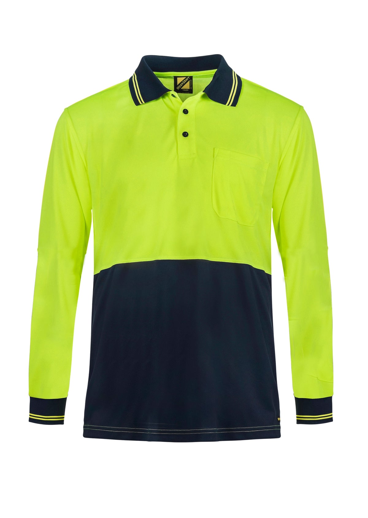 WorkCraft Hi Vis Lightweight Polo LS 140g WSP209