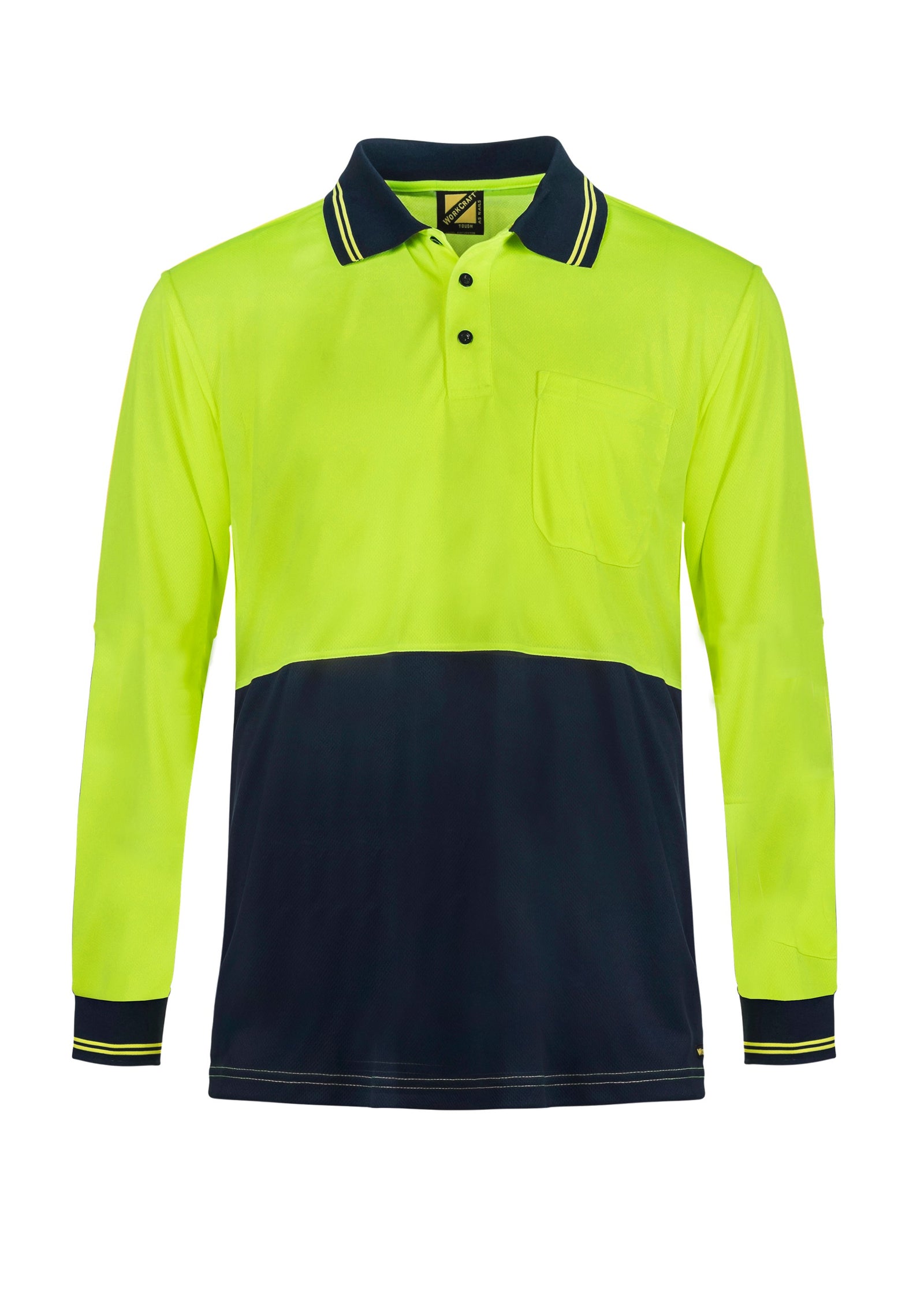 WorkCraft Hi Vis Lightweight Polo LS 140g WSP209