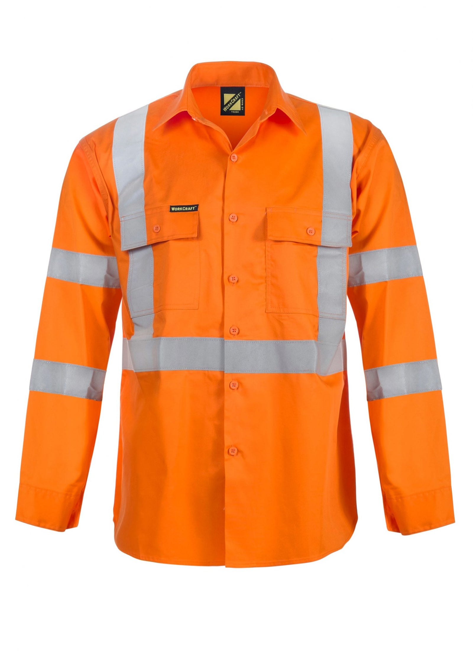 *** CLEARANCE *** WorkCraft Mens X-Taped Drill Shirt LS 190g