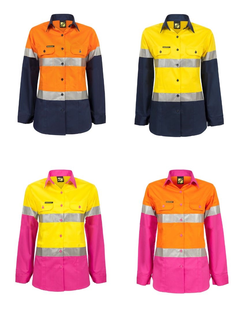 WorkCraft Womens Taped Vented Drill Shirt LS 155g WSL501