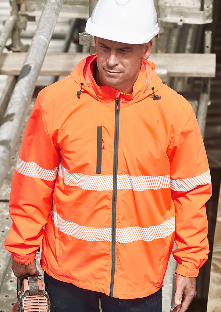 Syzmik - Unisex Super Light Segmented Taped Packable Rain Jacket