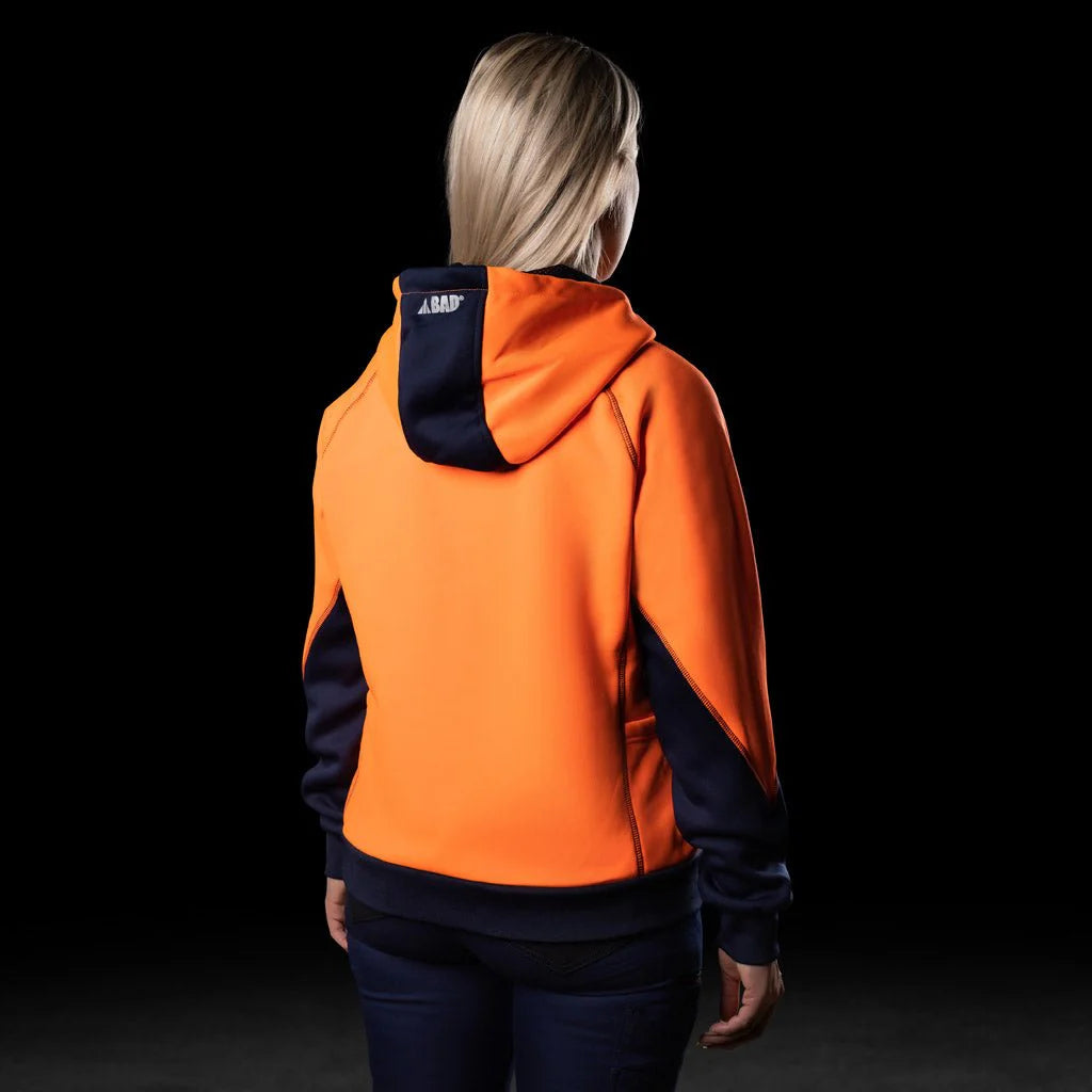 BAD Womens Waterproof Rain-Defend Hi-Vis Fleece Hoodie F16