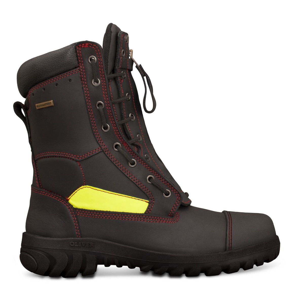 Oliver Mens 66-495S 230mm Zip Structural Firefighters Boots Comp Nitrile