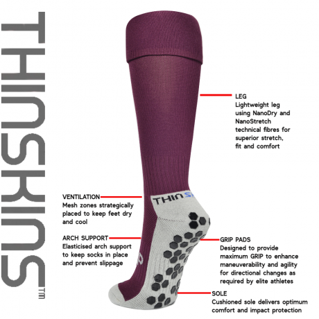 Thinskins - Knee High Players Grip Socks