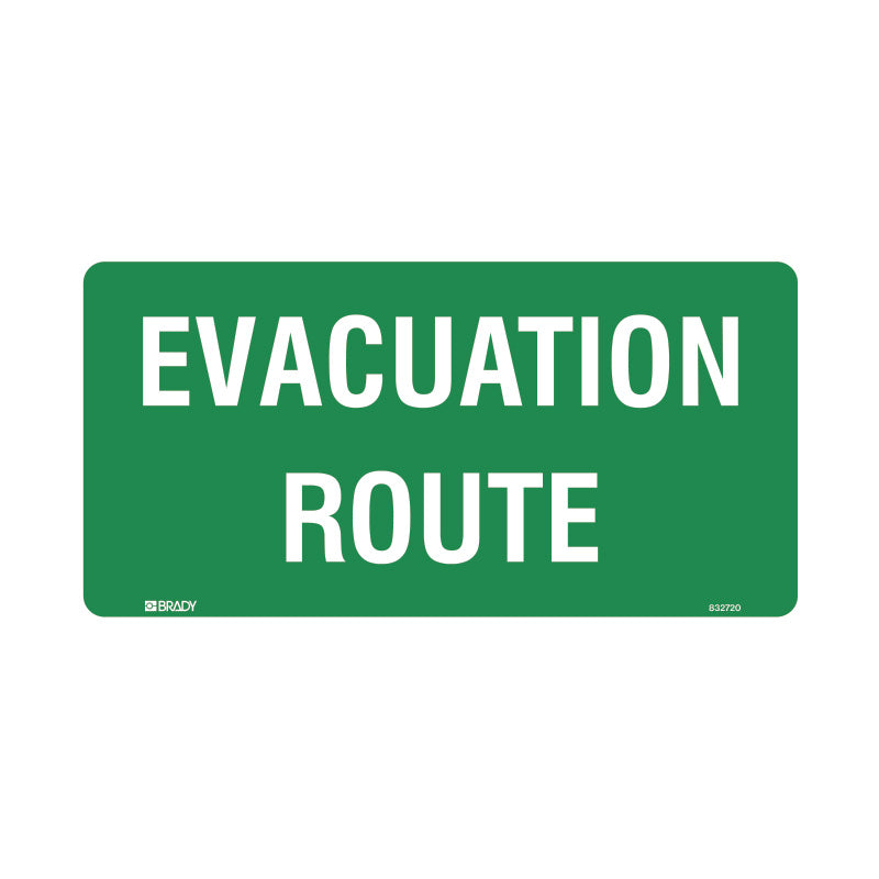 Sign (Emergency) Evacuation Route luMM 350x180
