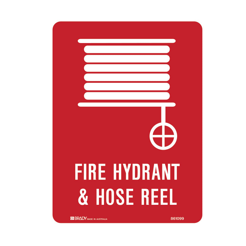 Sign (Fire) Fire Hydrant & Hose Reel (Pic) luMss 250x350