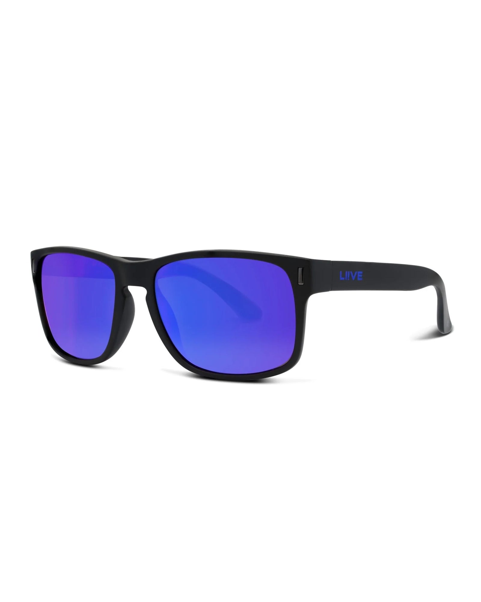 Liive Wolf X-BlueMirror-Polarised Matt Black/Blue