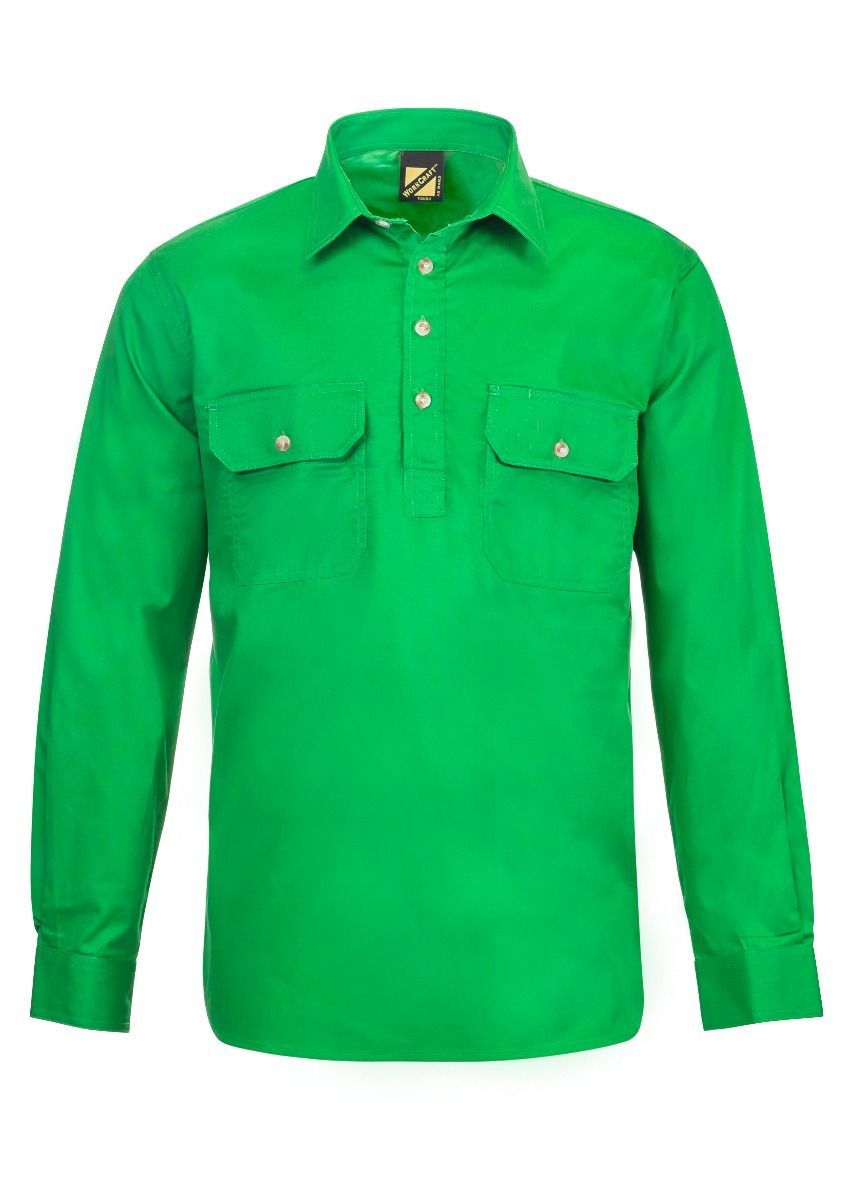 WorkCraft Men Closed Drill Shirt LS 155g WS3029