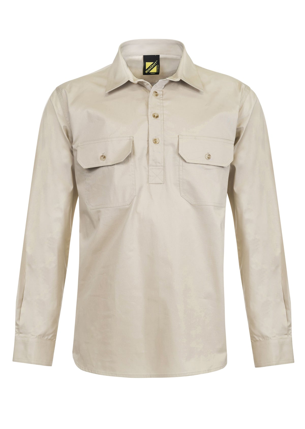 WorkCraft Men Closed Drill Shirt LS 155g WS3029
