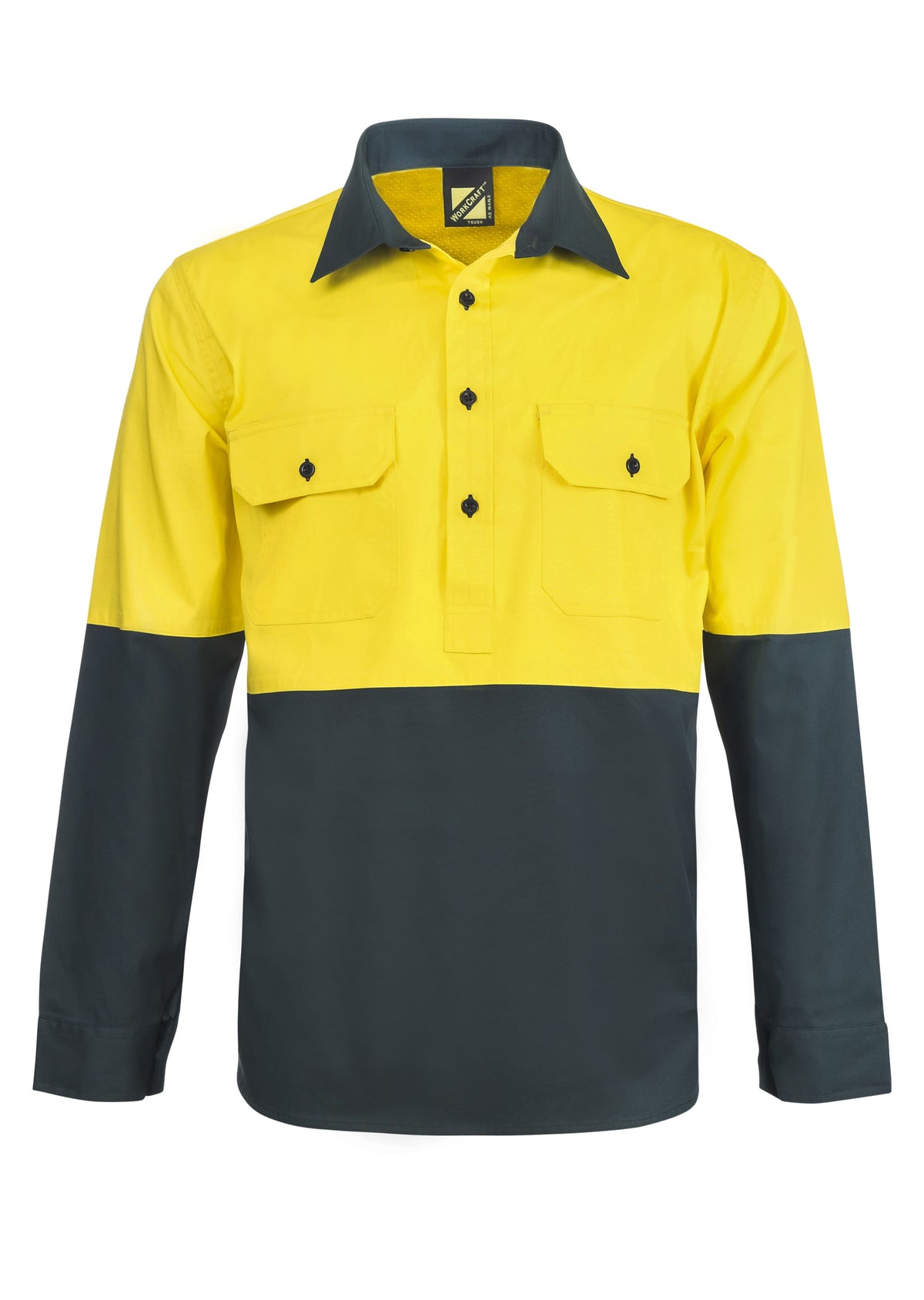 WorkCraft Mens Vented Closed Drill Shirt LS 155g WS4255