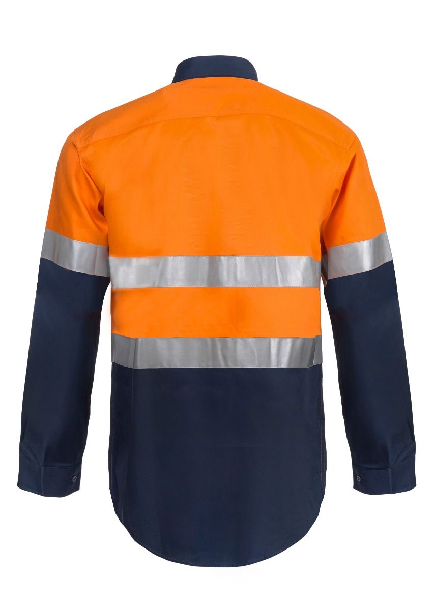 WorkCraft Mens Taped Industrial Drill Shirt LS 190g WS3028