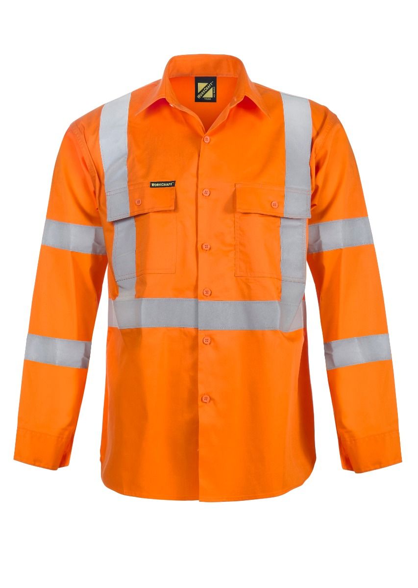 WorkCraft Mens X-Taped Vented Drill Shirt LS 155g WS6010
