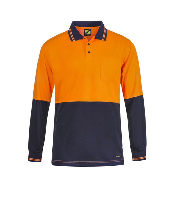 WorkCraft Mens Cotton Backed Polo LS 190g WSP402