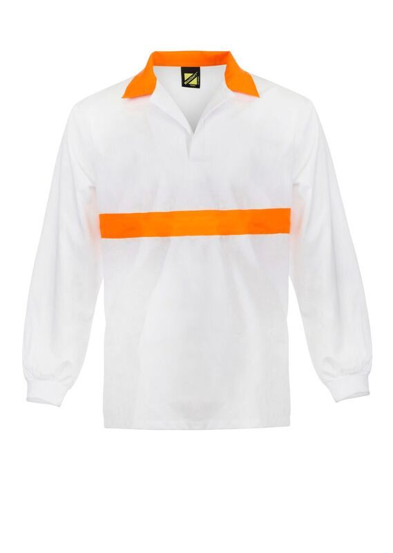 WorkCraft Food Industry Jacshirt with Contrast Collar/Chestband LS 180g